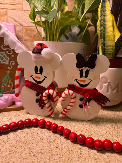 Mr & Mrs Mouse Gingerbread and Snowmen