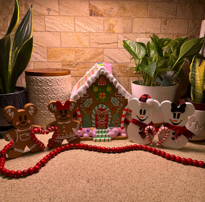 Mr & Mrs Mouse Gingerbread and Snowmen