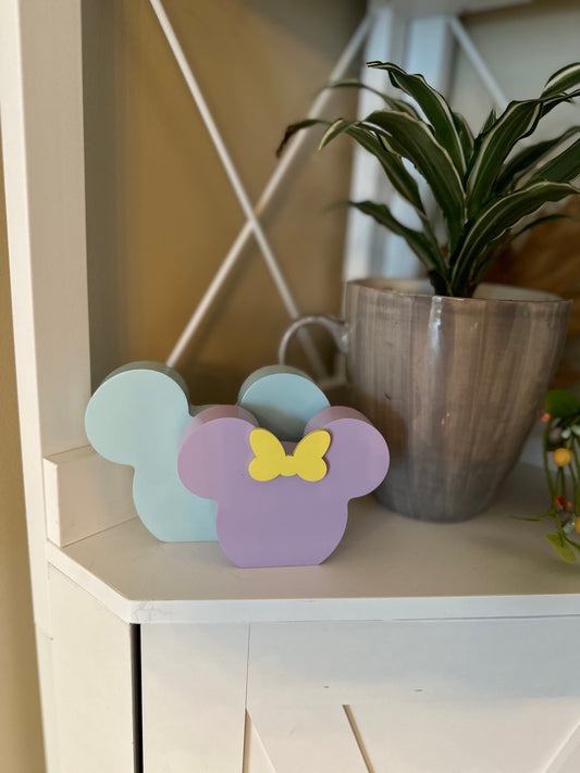 Spring Mickey/Minnie Shelf Sitters